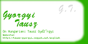 gyorgyi tausz business card